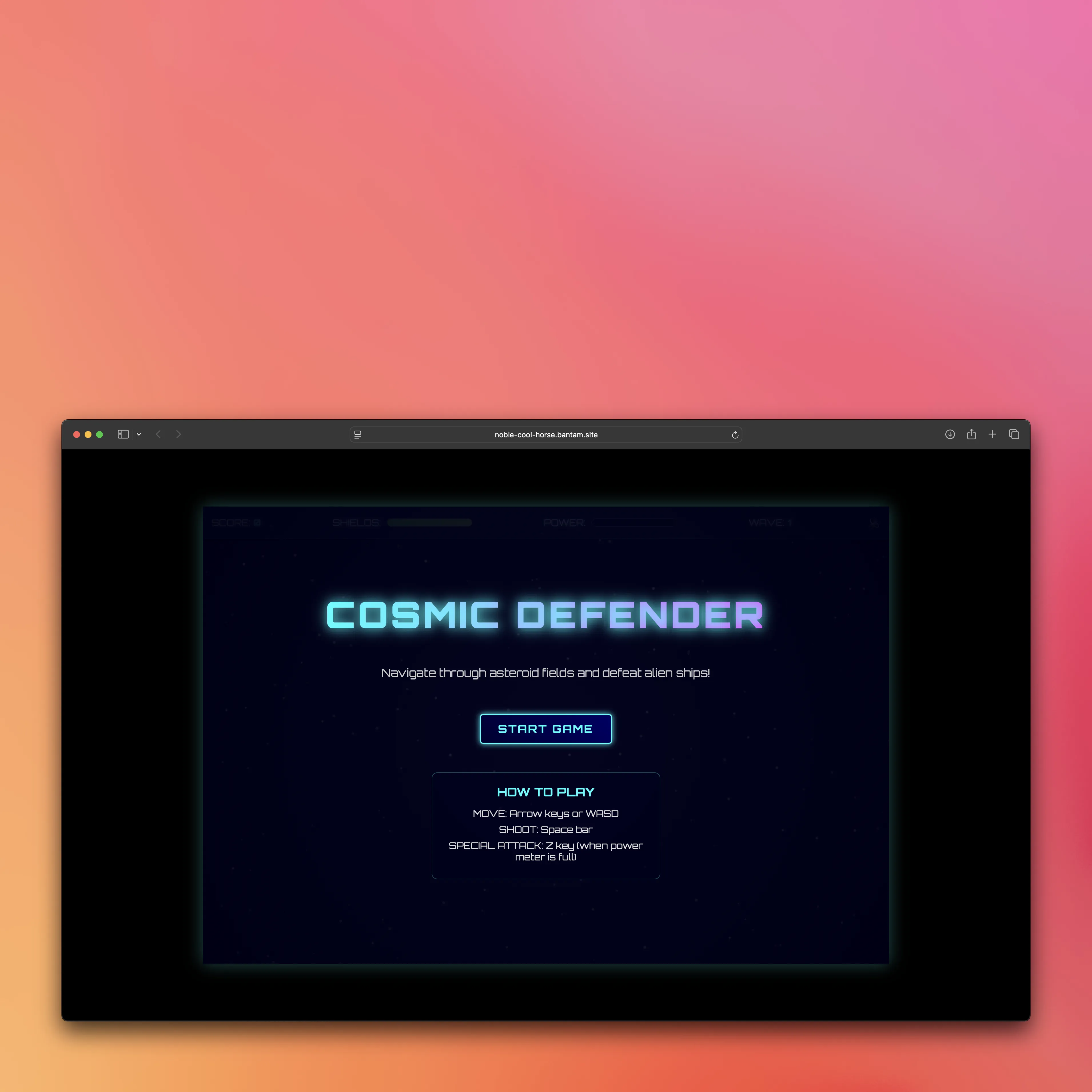 Cosmic Defenders Game